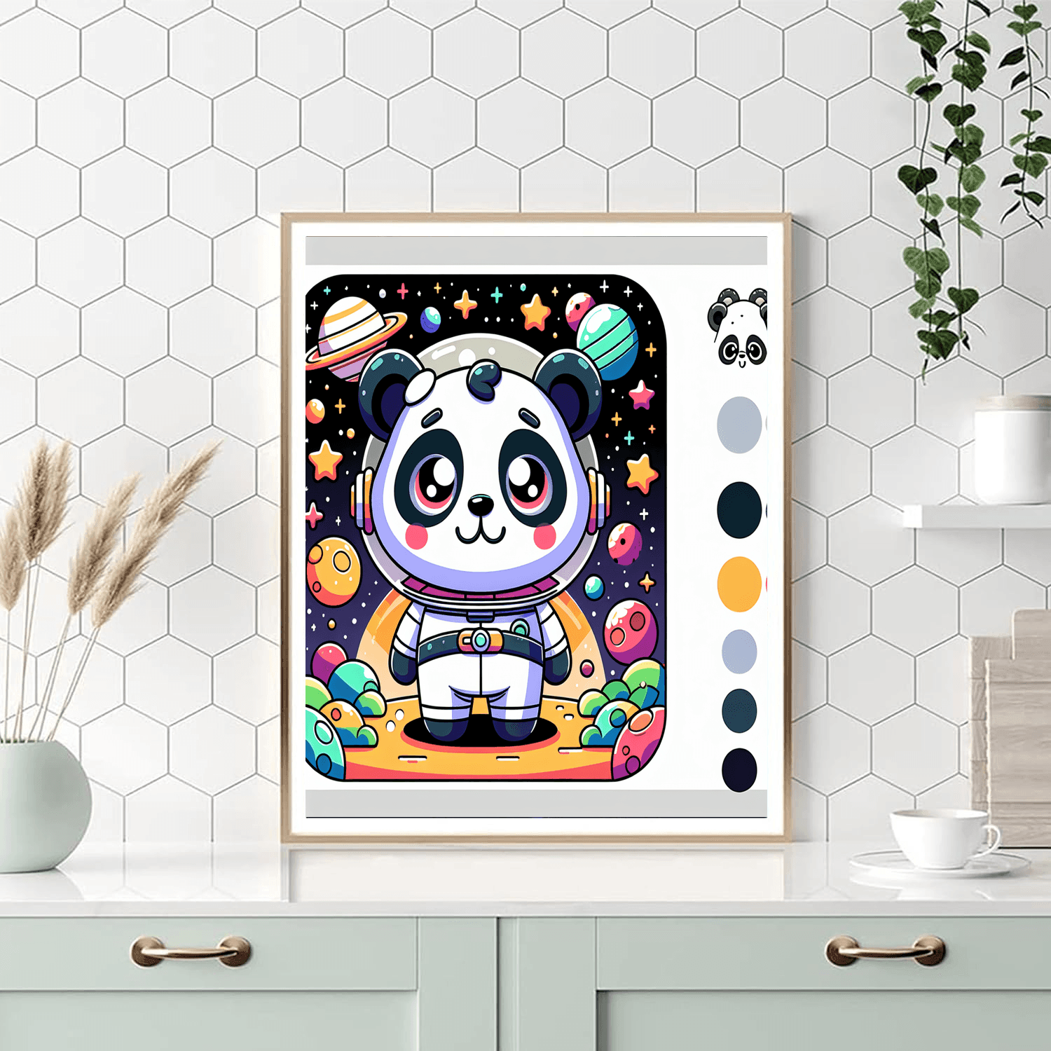 Exploring Space With Astro-panda Painting By Numbers Kit