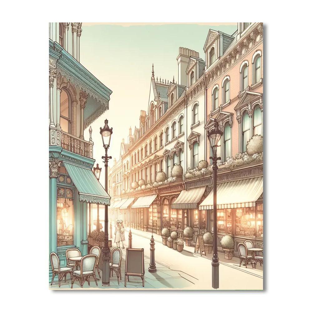 Historical Victorian Street Numbered Painting Kits
