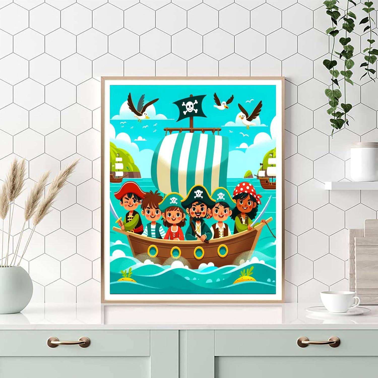Ocean Adventure Pirates Numbered Painting Kits