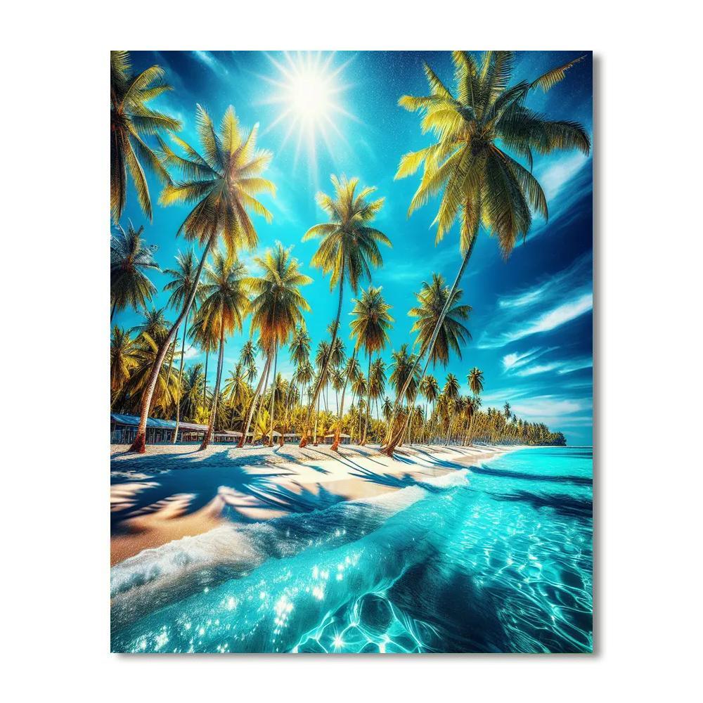 Tropical Paradise Hideaway Painting By Numbers Kit