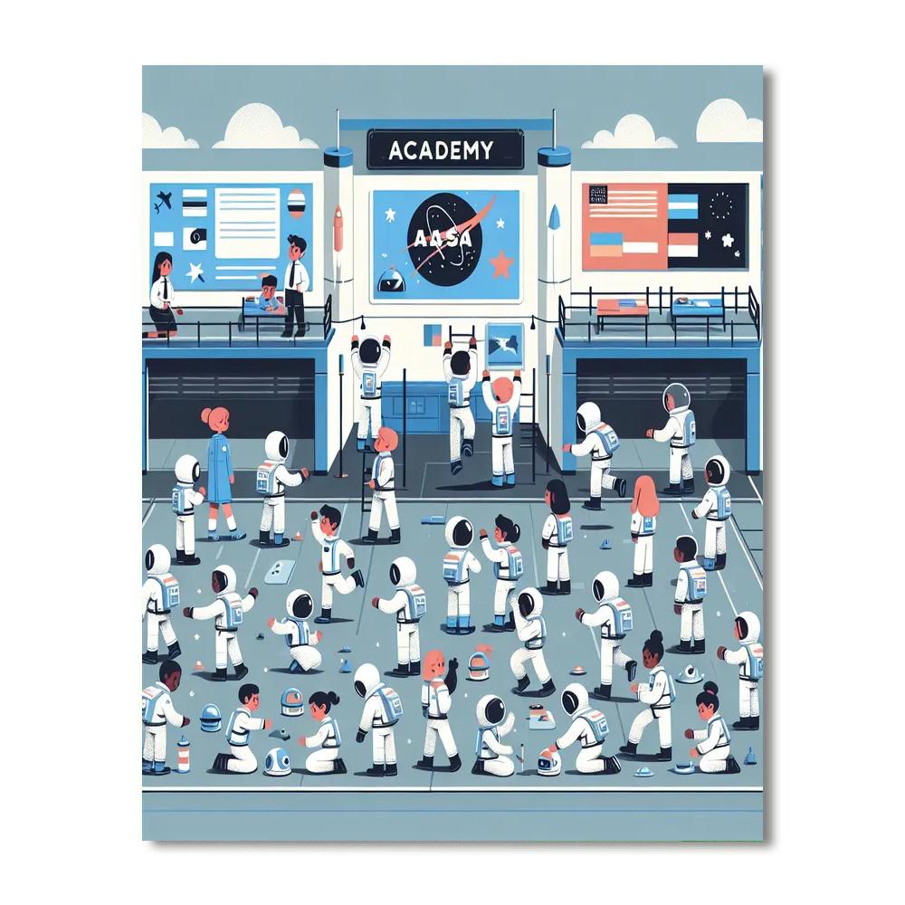 Little Astronauts Academy DIY Paint By Numbers