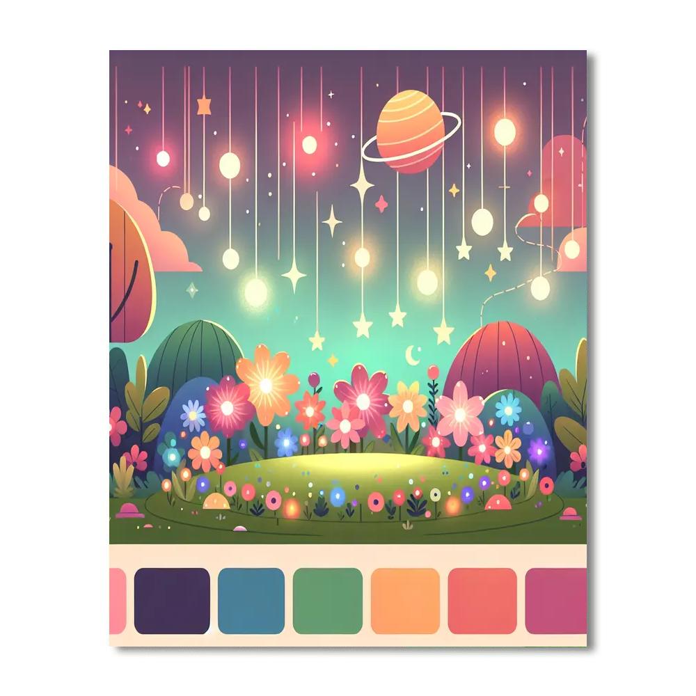 Galaxy Garden Number Painting