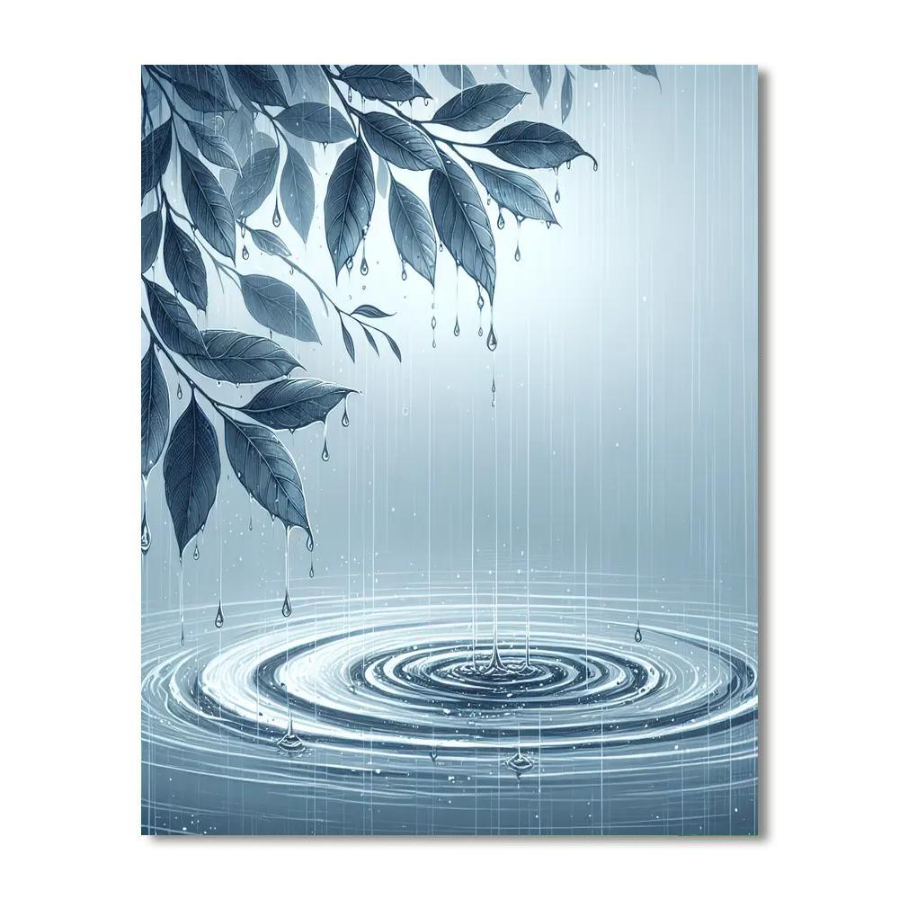 Gentle Rainfall Serenity DIY Paint By Numbers