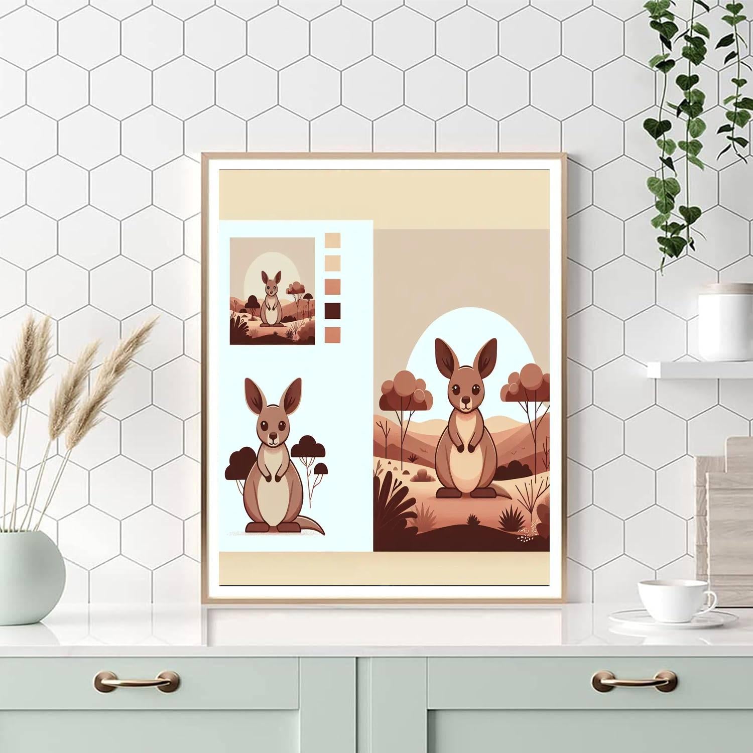 Wondrous Wallaby Paint By Numbers Art