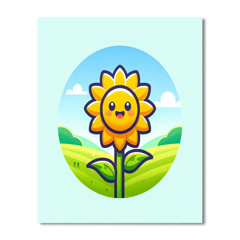 Jovial Sunflower Painting By Numbers Kit
