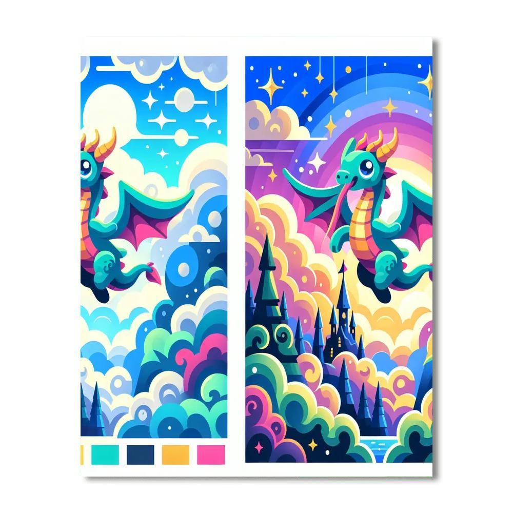 Dreamy Dragon Land DIY Paint By Numbers