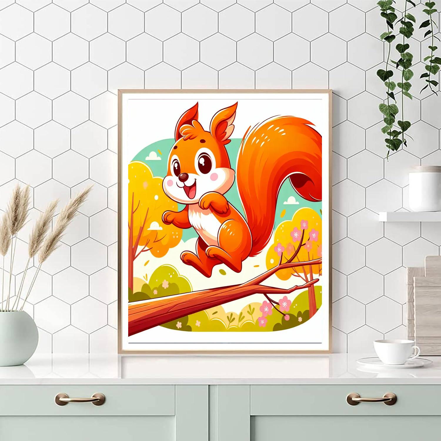 Adventure Squirrel Numbered Painting Kits