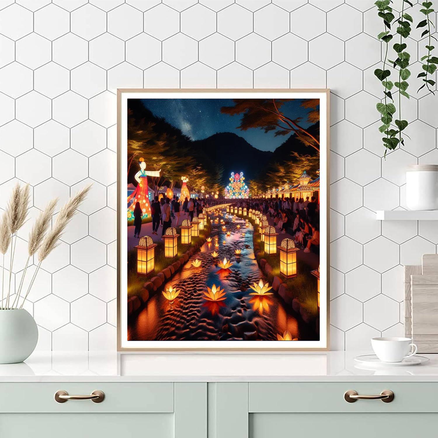 Seoul Lantern Festival - Seoul DIY Paint By Numbers