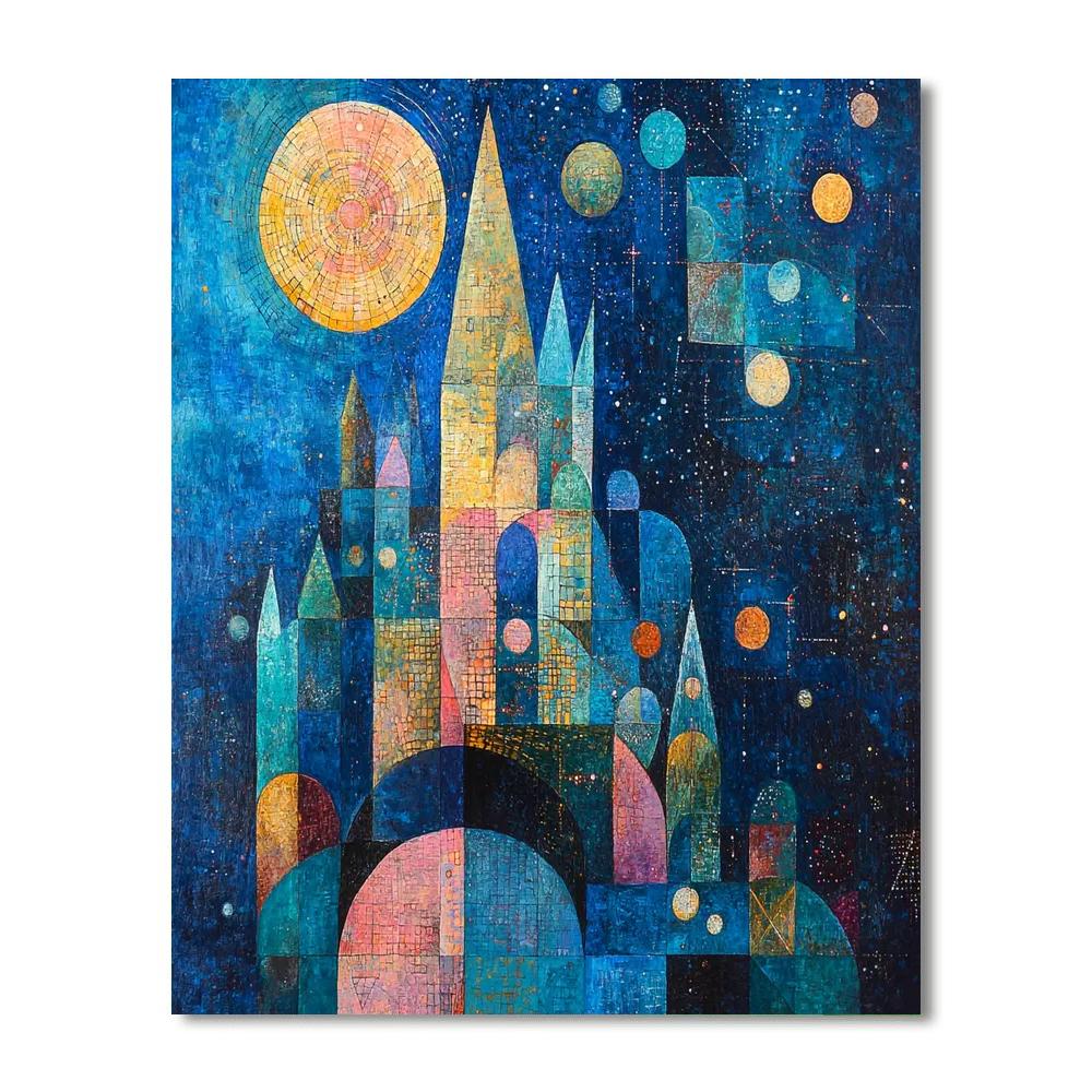 Paul Klee Inspired Celestial Hues  Painting Number Kit