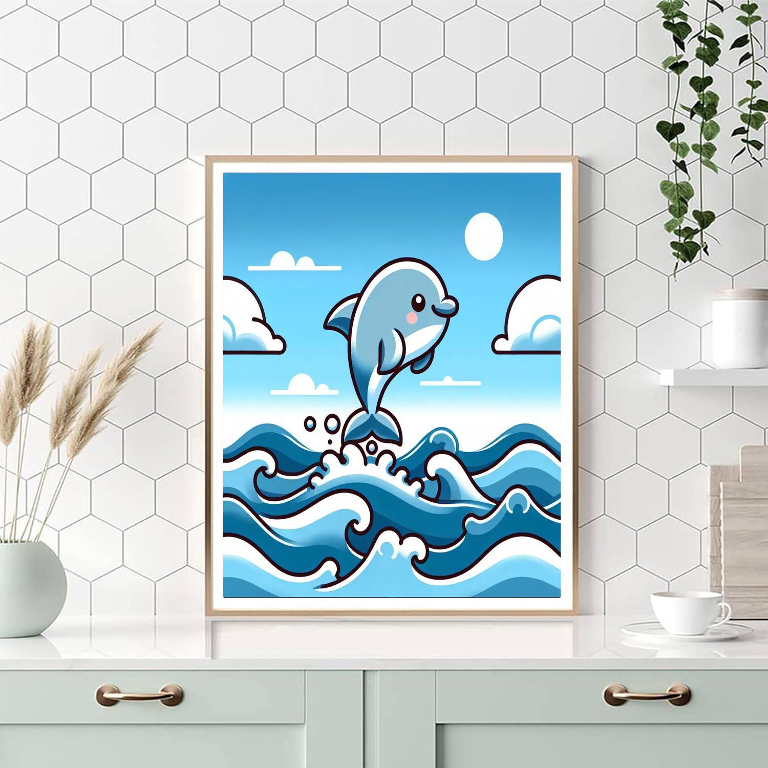 Friendly Dolphin Dance Paint By Number