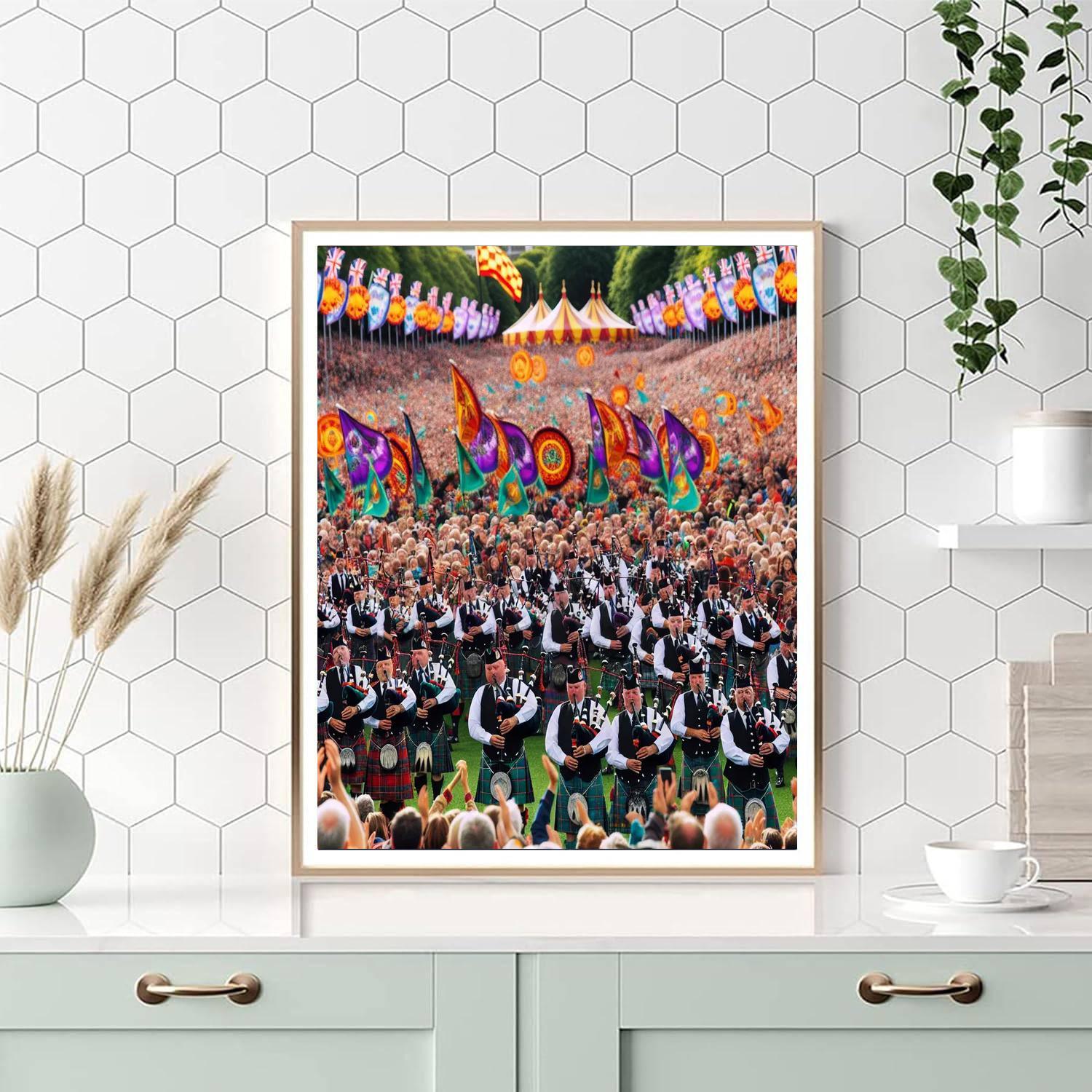 World Bagpipe Championship - Scotland Painting By Numbers Kit