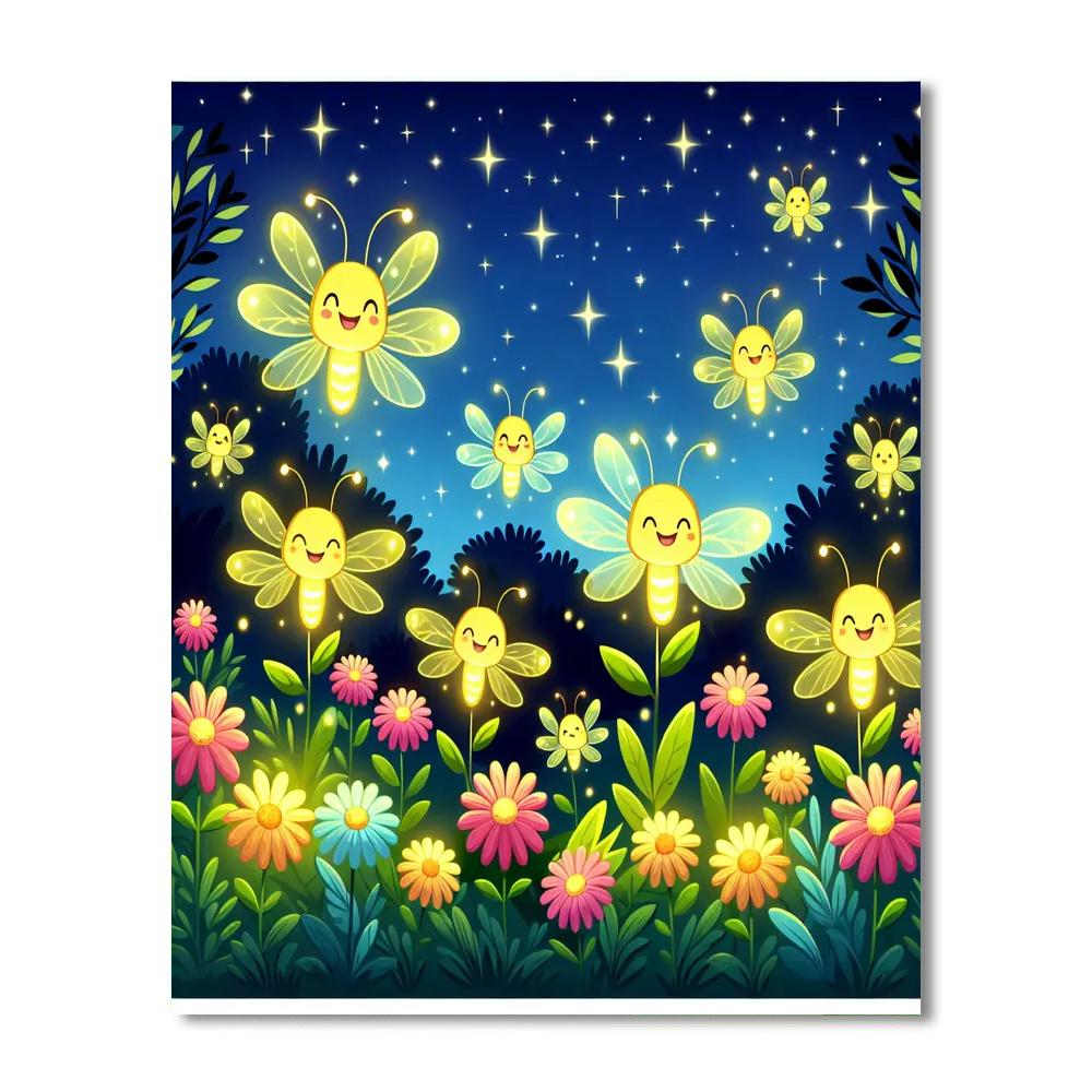 Merry Firefly Festival Paint By Numbers Art