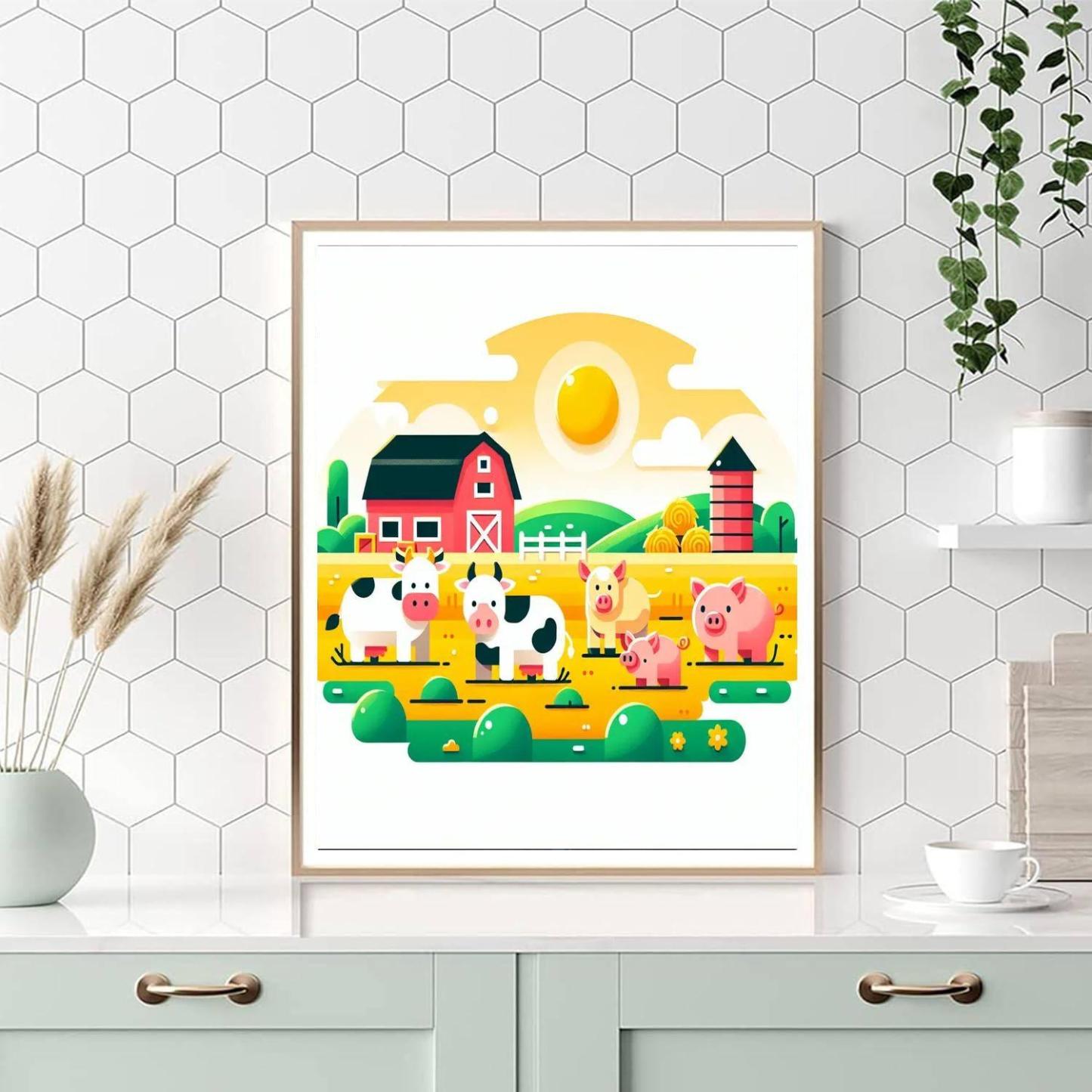 Animal Antics Farm Paint By Number