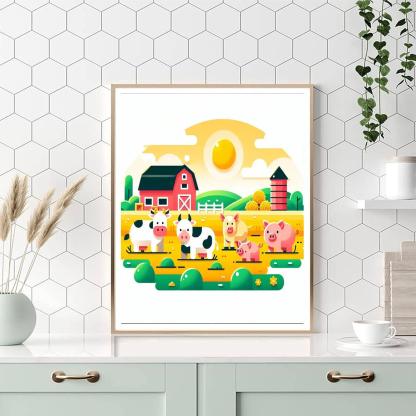Animal Antics Farm Paint By Number