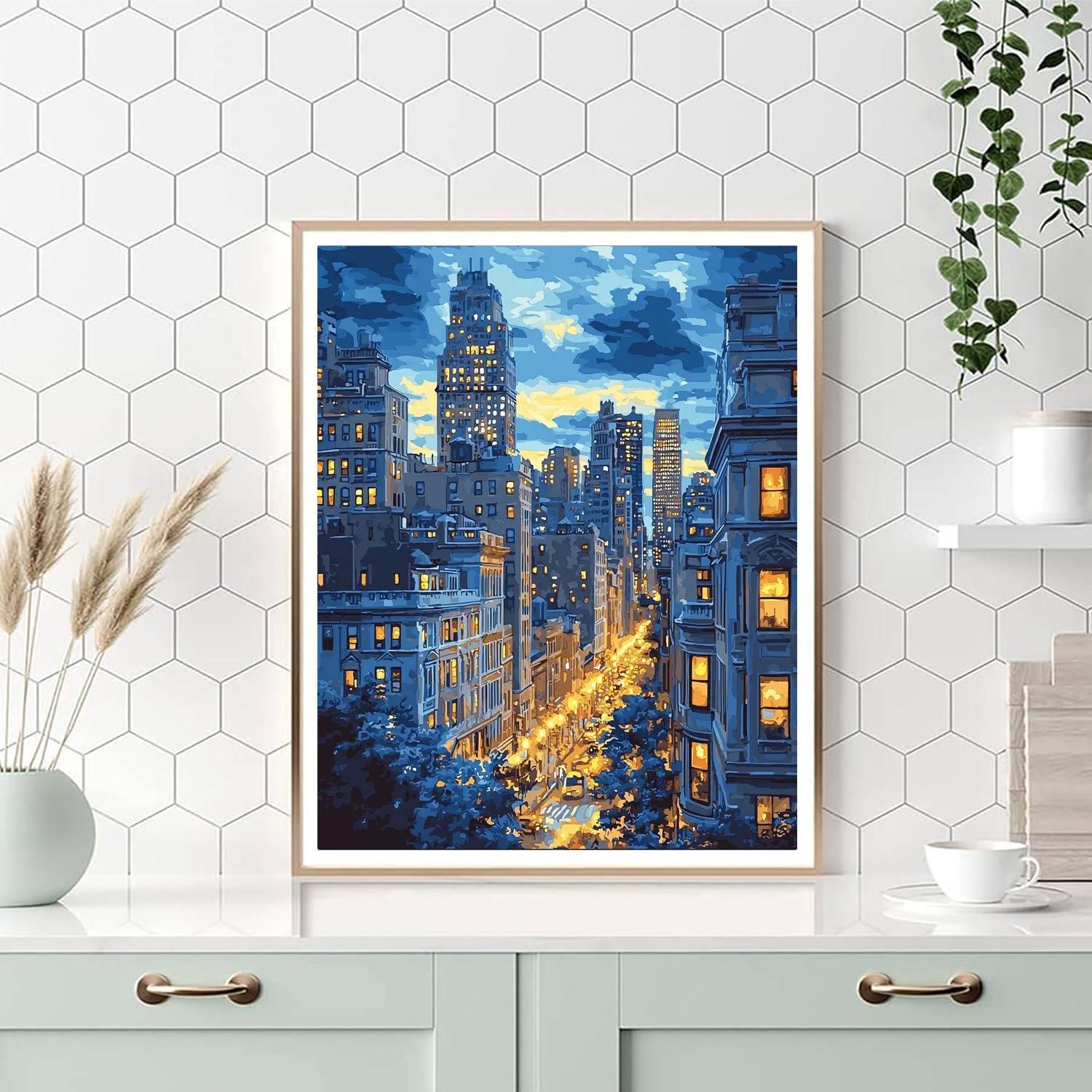 Edward Hopper Inspired Chic Metropolitan Nights  Paint By Numbers