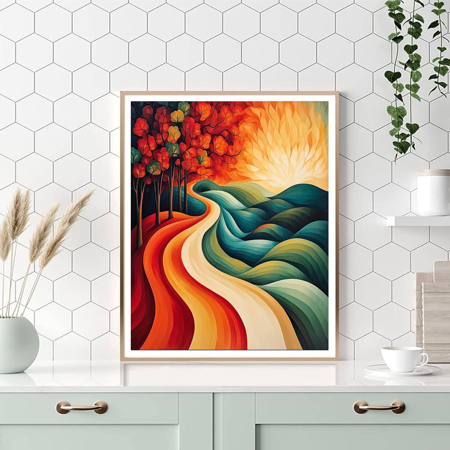 Frida Kahlo Inspired Emotional Landscape Of Transformation  Paint By Numbers Art