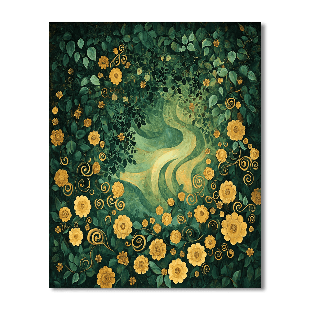 Gustav Klimt Inspired Captivating Garden Of Dreams  Painting By Numbers Kit