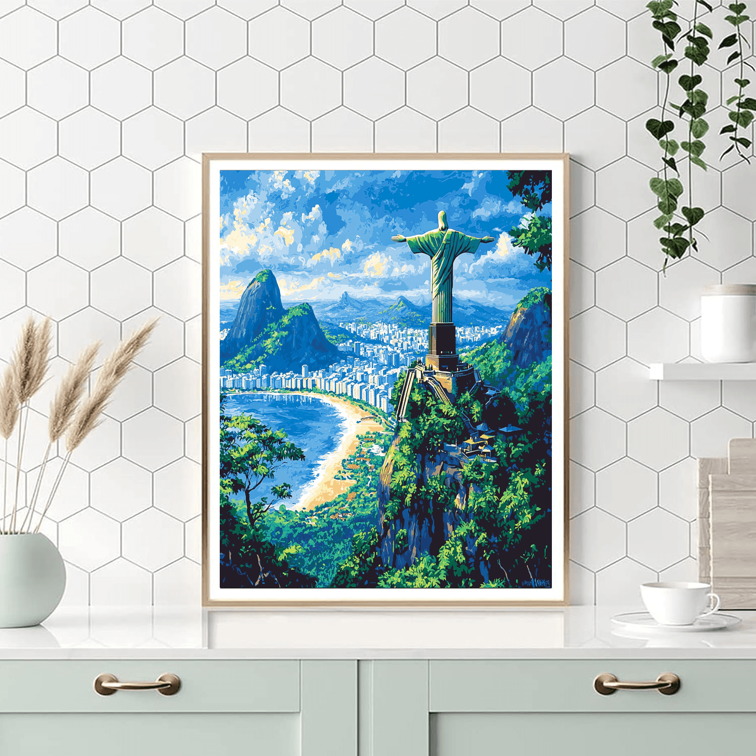 Christ The Redeemer - Rio De Janeiro Numbered Painting Kits