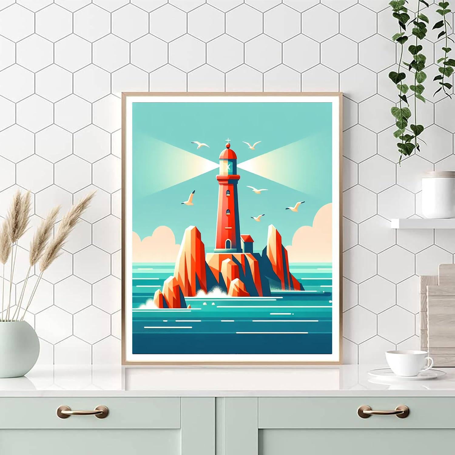 Lighthouse Lightkeepers Painting Number Kit