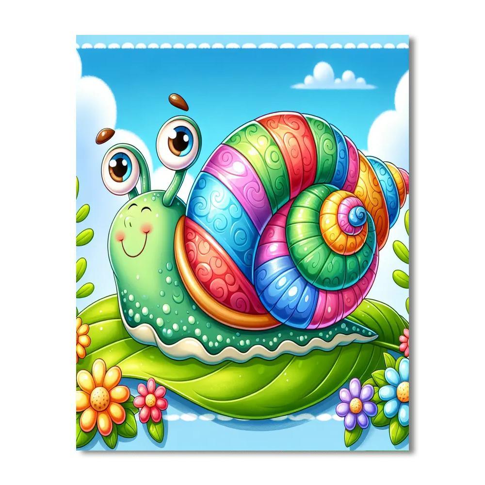 Charming Garden Snail Paint By Numbers Art