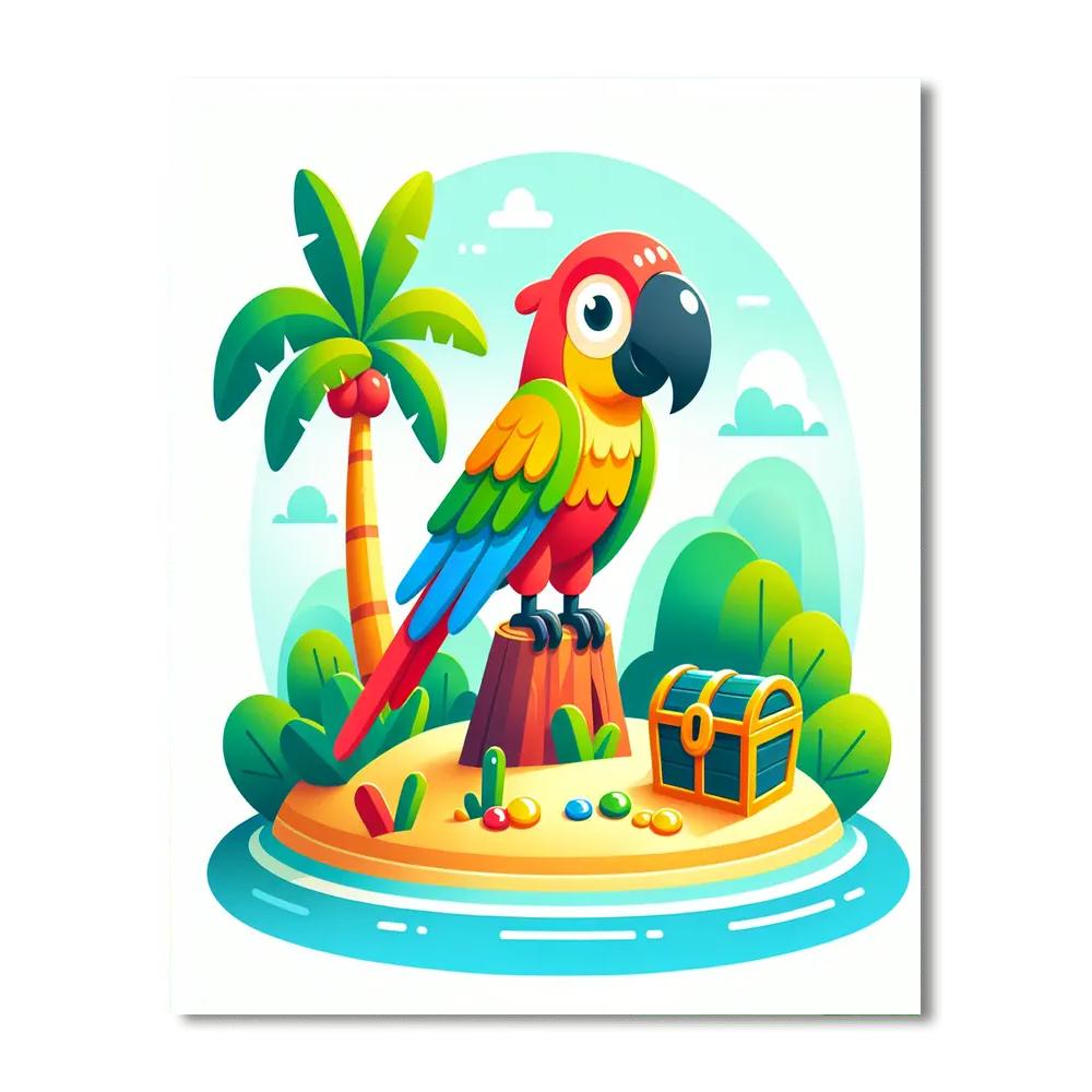 Parrot's Treasure Island Numbered Painting Kits