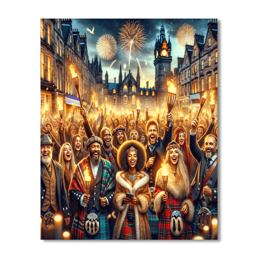 Hogmanay Festival - Scotland DIY Paint By Numbers