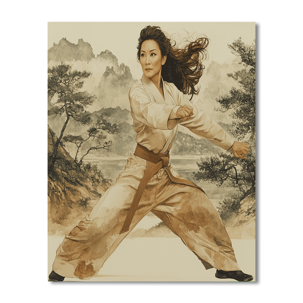Michelle Yeoh: The Daring Queen Of Martial Arts Paint By Numbers