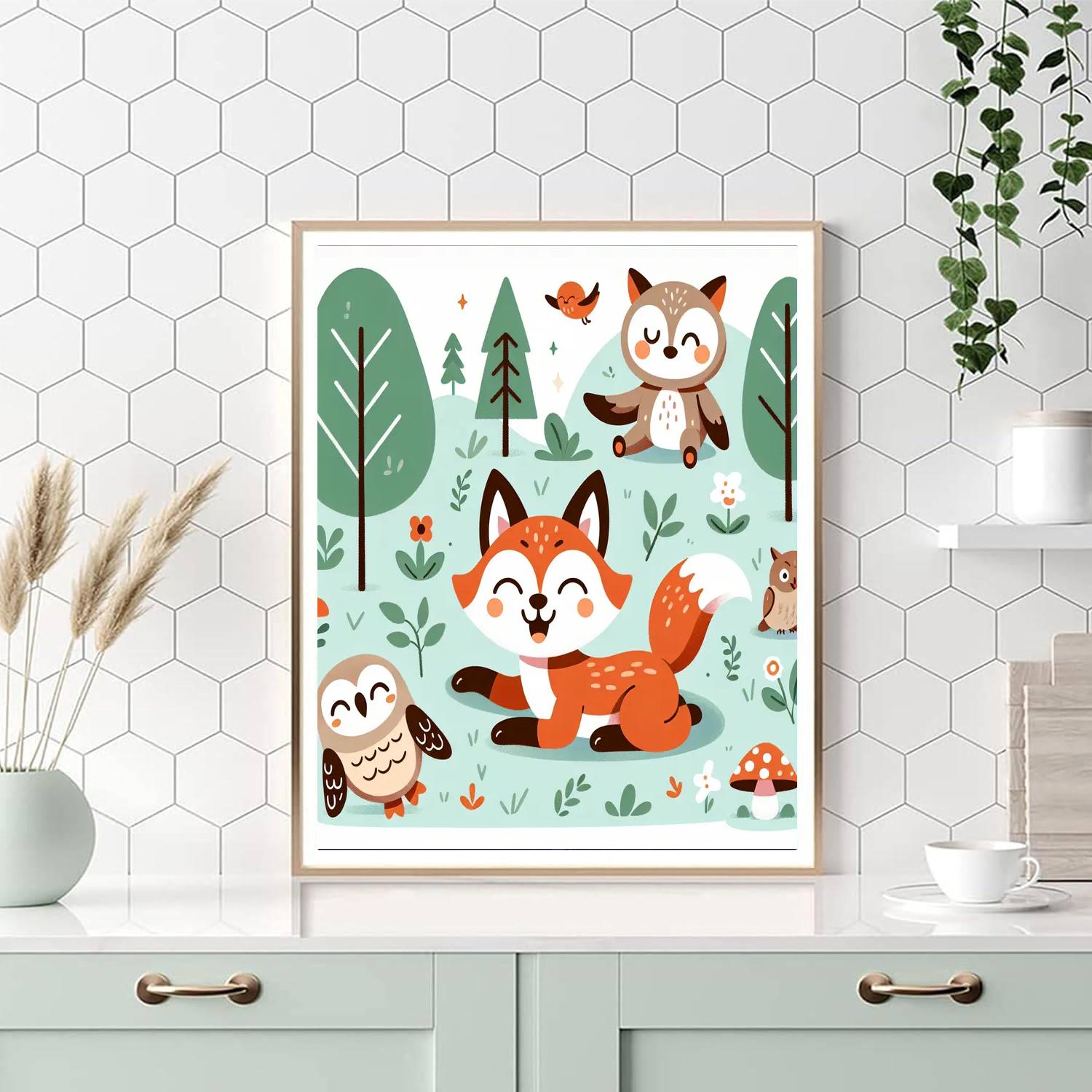 Fantastic Forest Frolic Paint By Numbers Art
