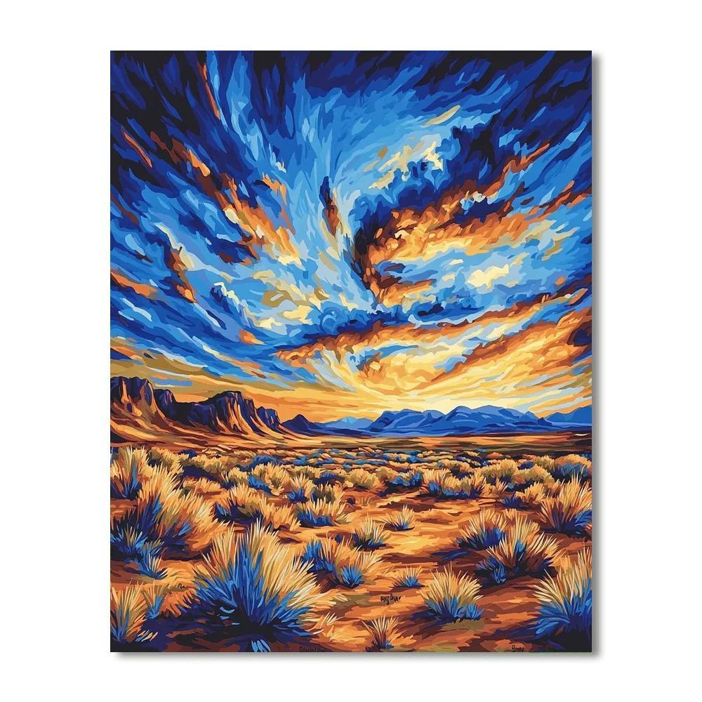 Georgia O'Keeffe Inspired O'Keeffe's Desert Twilight  Numbered Painting Kits