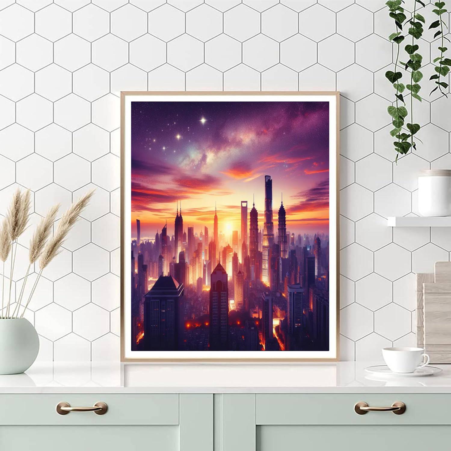 Urban Skyline Majesty DIY Paint By Numbers