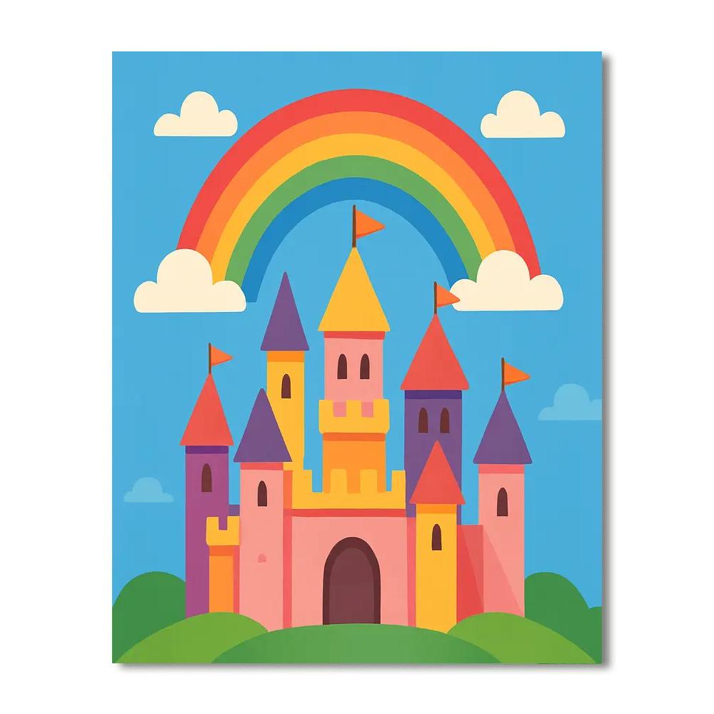 Creative Rainbow Castle Numbered Painting Kits