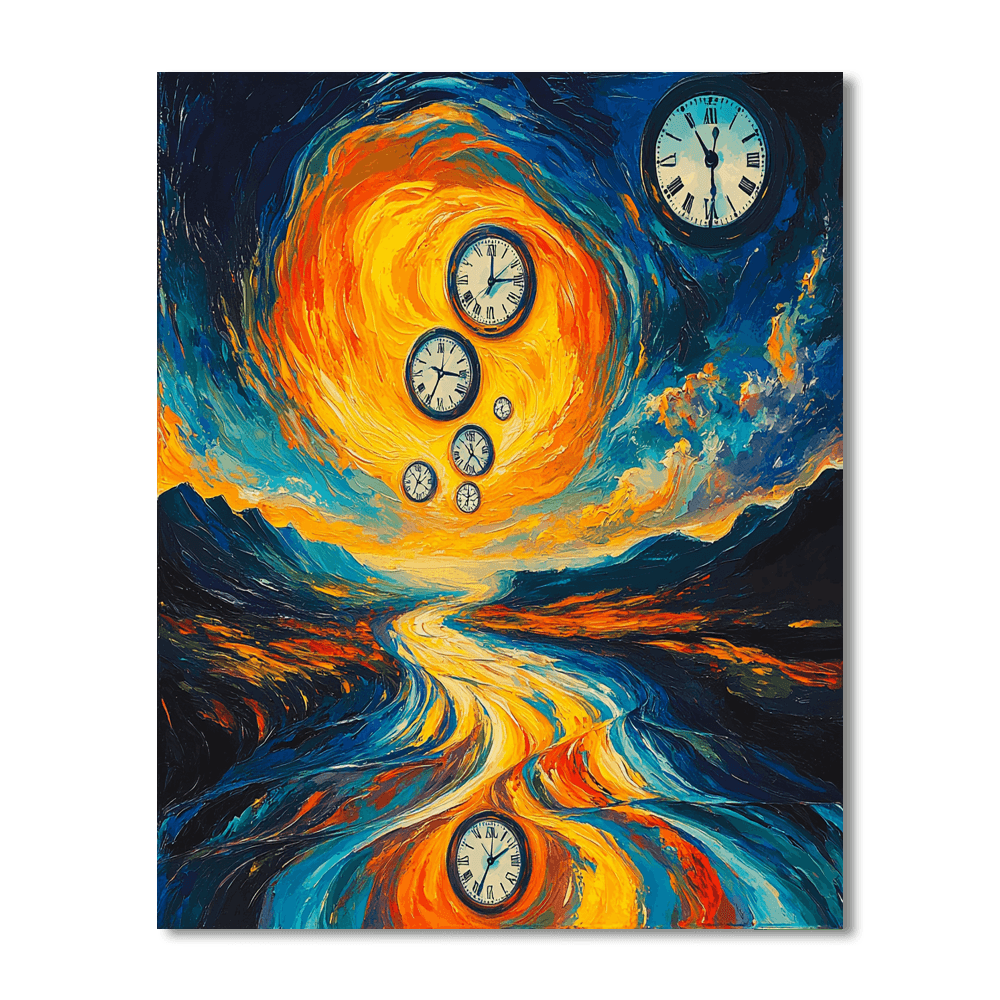 Salvador Dalí Inspired Time In Motion  Paint By Numbers Kits