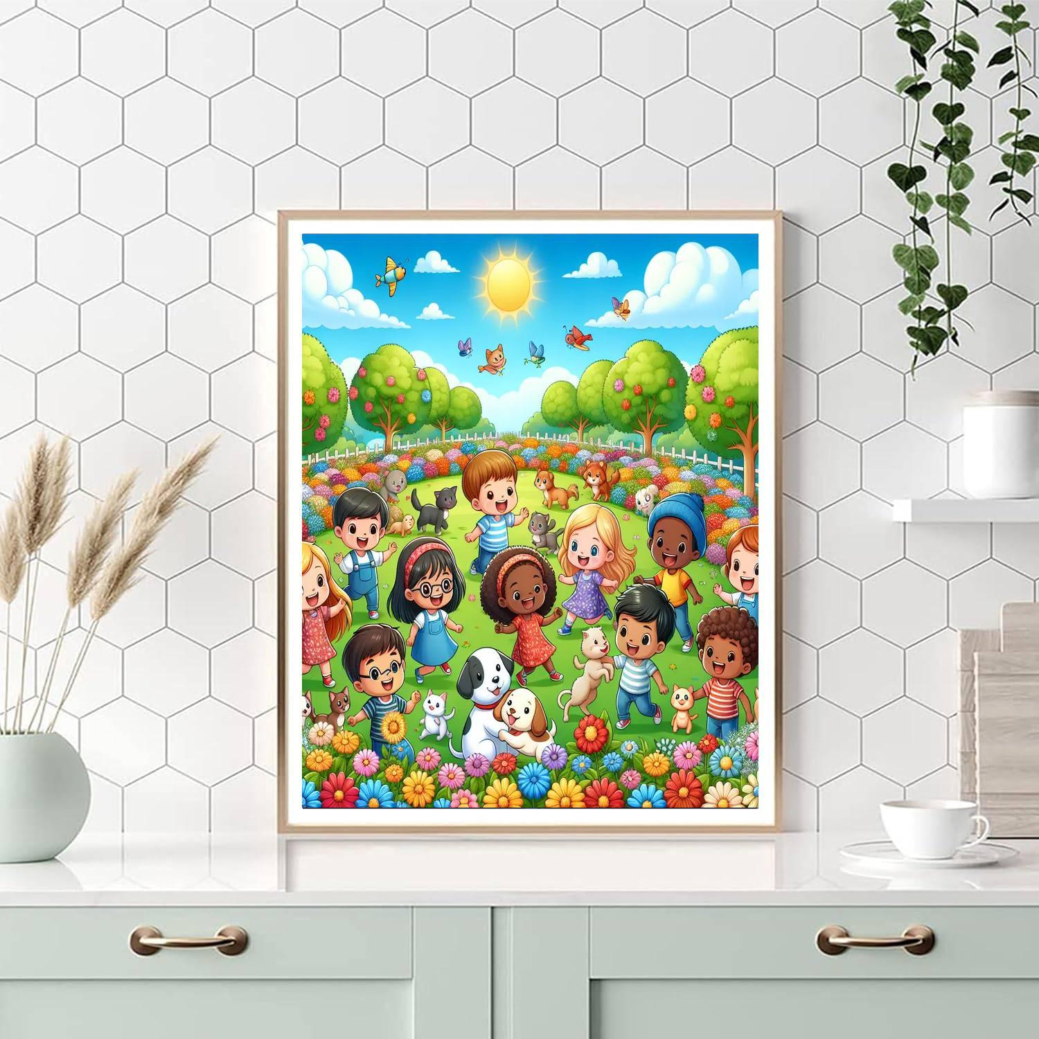 Animal Friends Play Day Paint By Numbers
