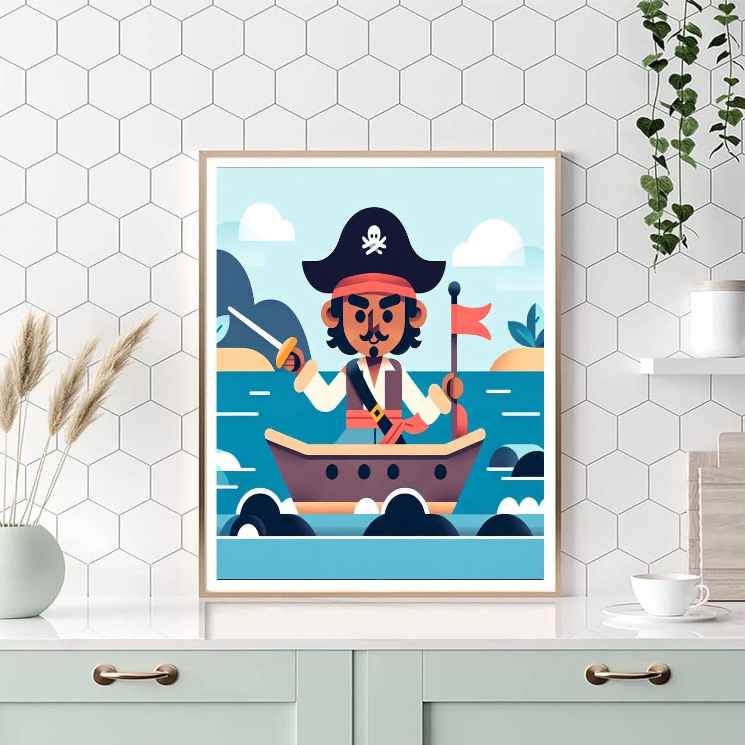 Brave Buccaneer's Voyage Paint By Numbers Art