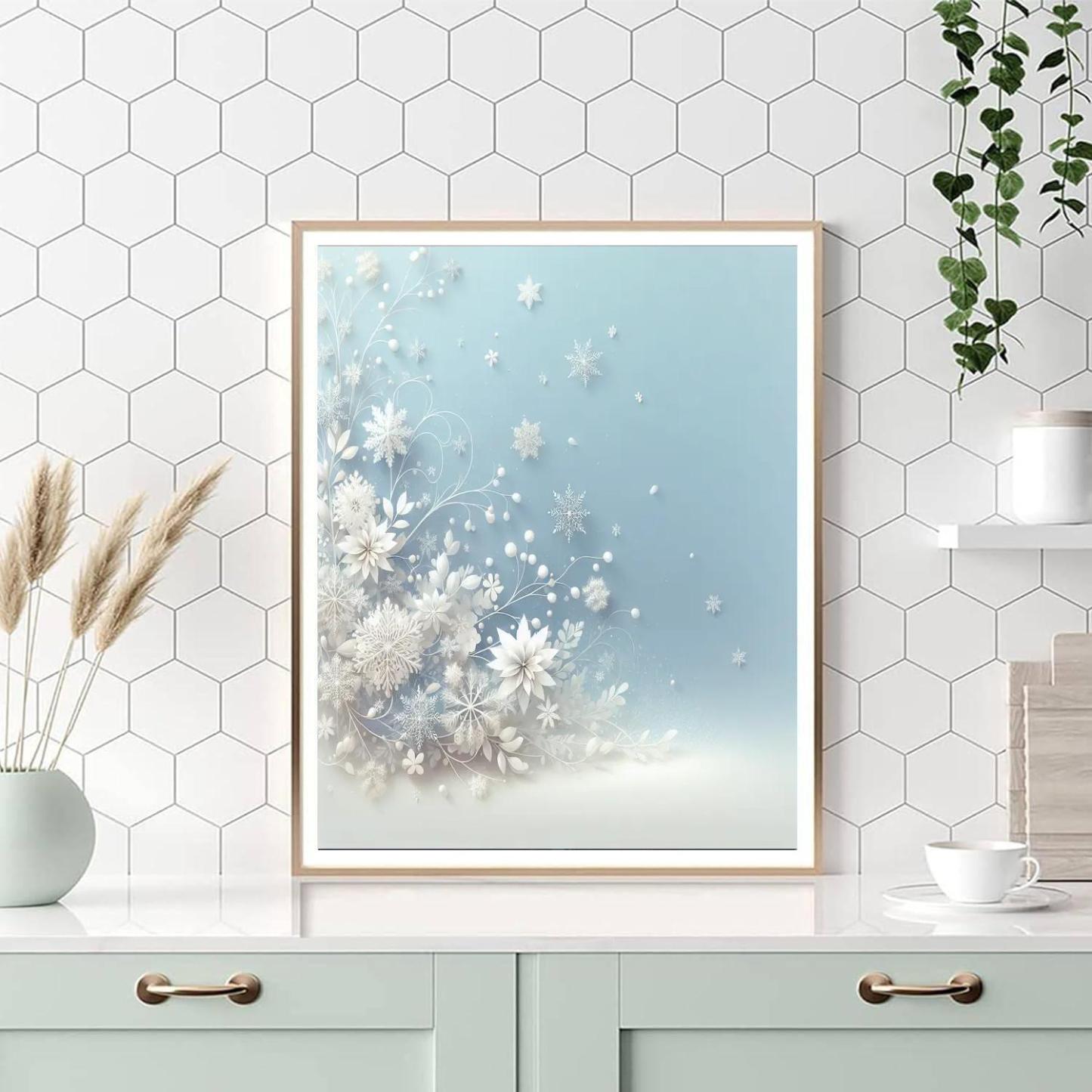 Delicate Snowflakes Numbered Painting Kits