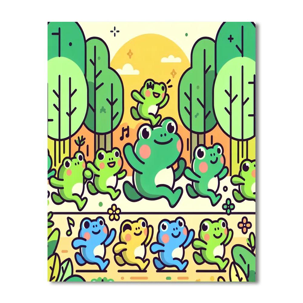Froggy Forest Follies Painting By Numbers Kit