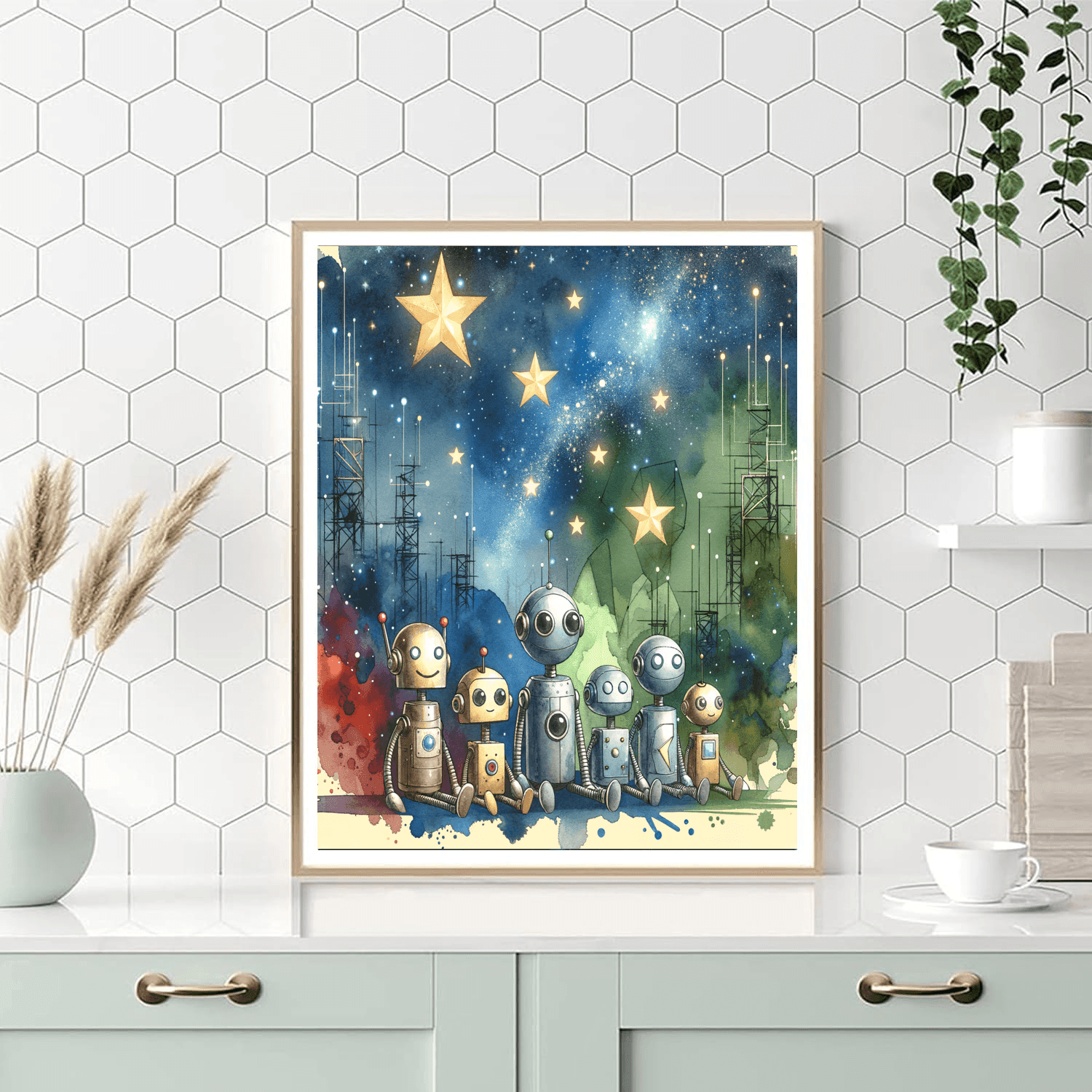 Robot Planet Paint By Numbers