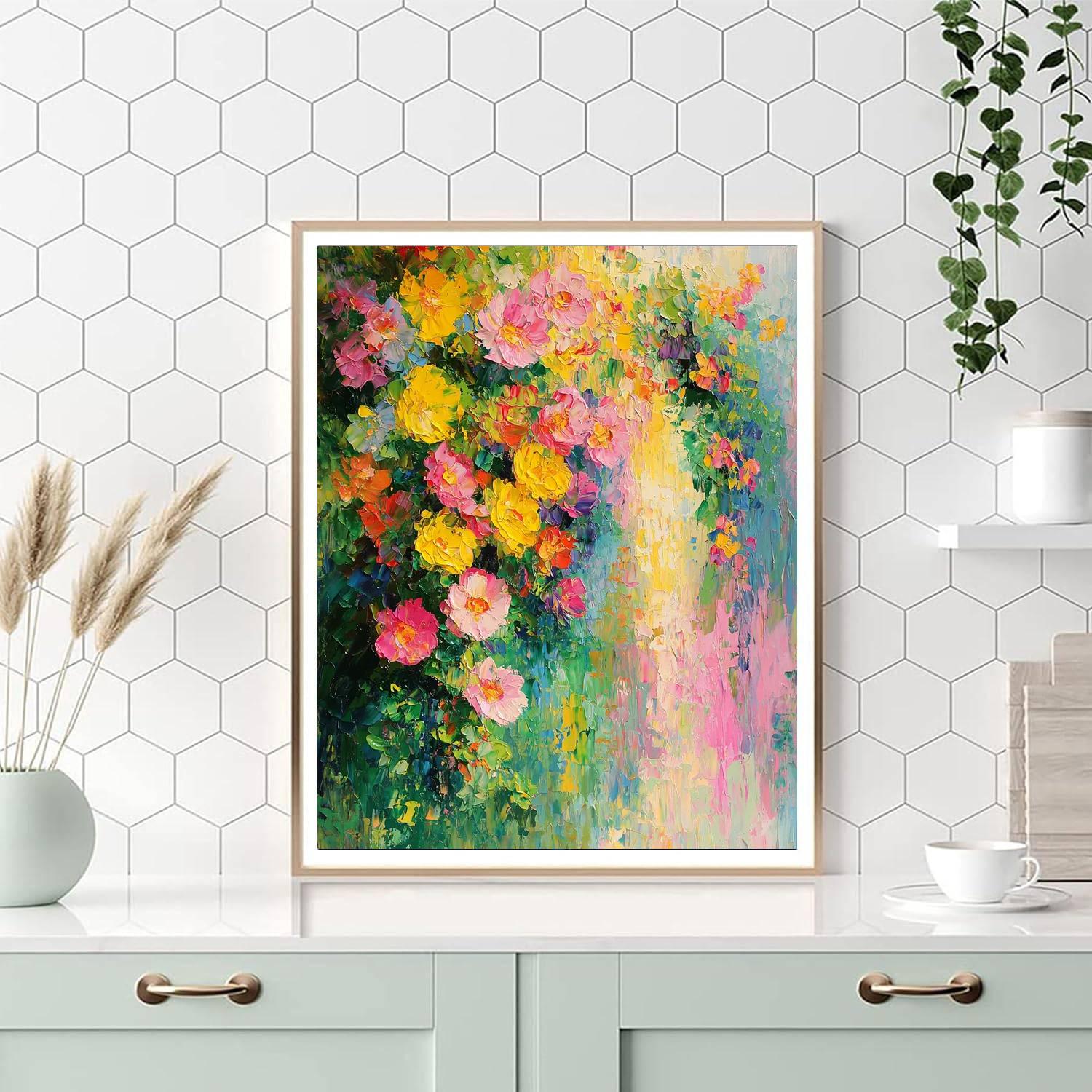 Claude Monet Inspired Whimsical Floral Escape  Numbered Painting Kits