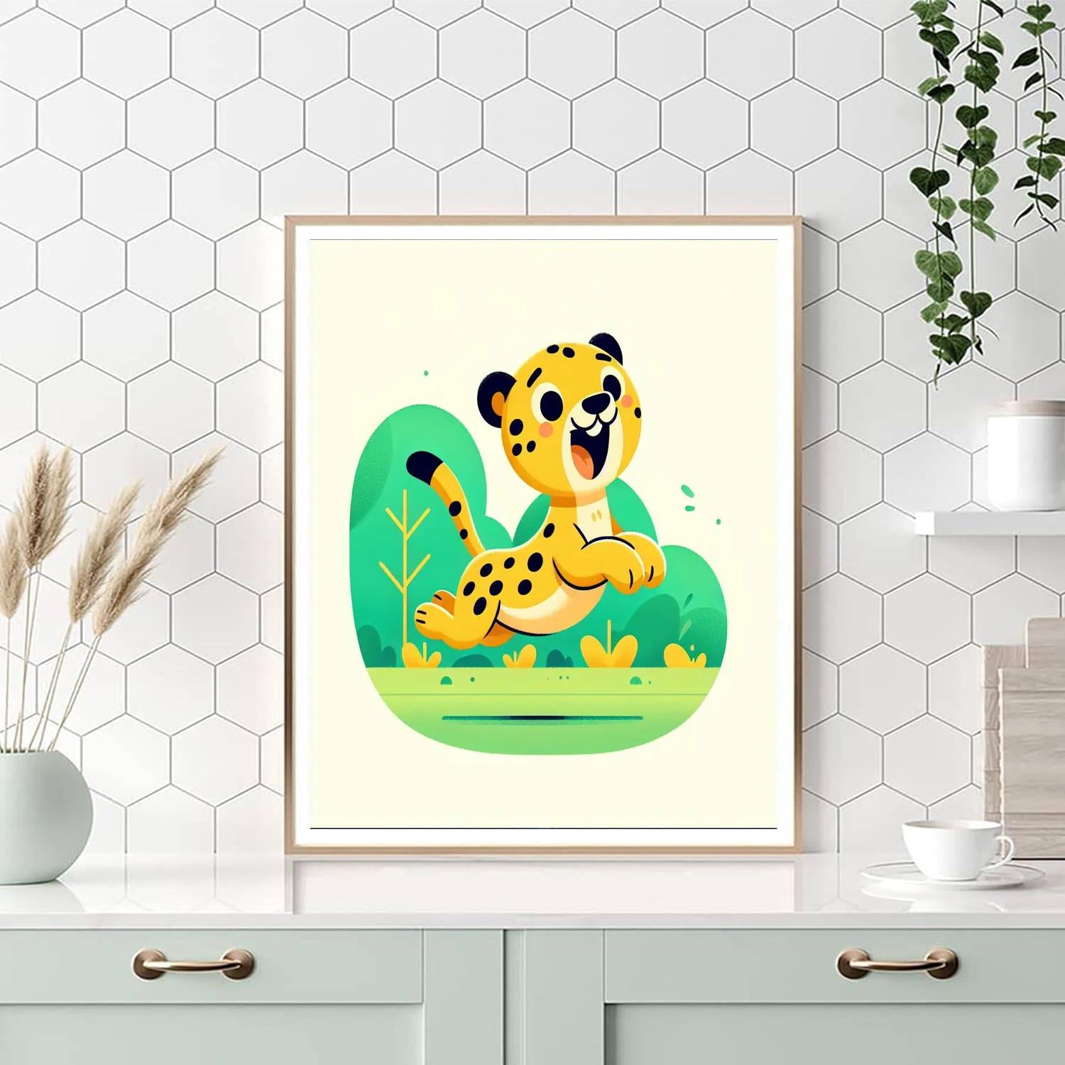 Bouncy Cheetah Painting By Numbers Kit