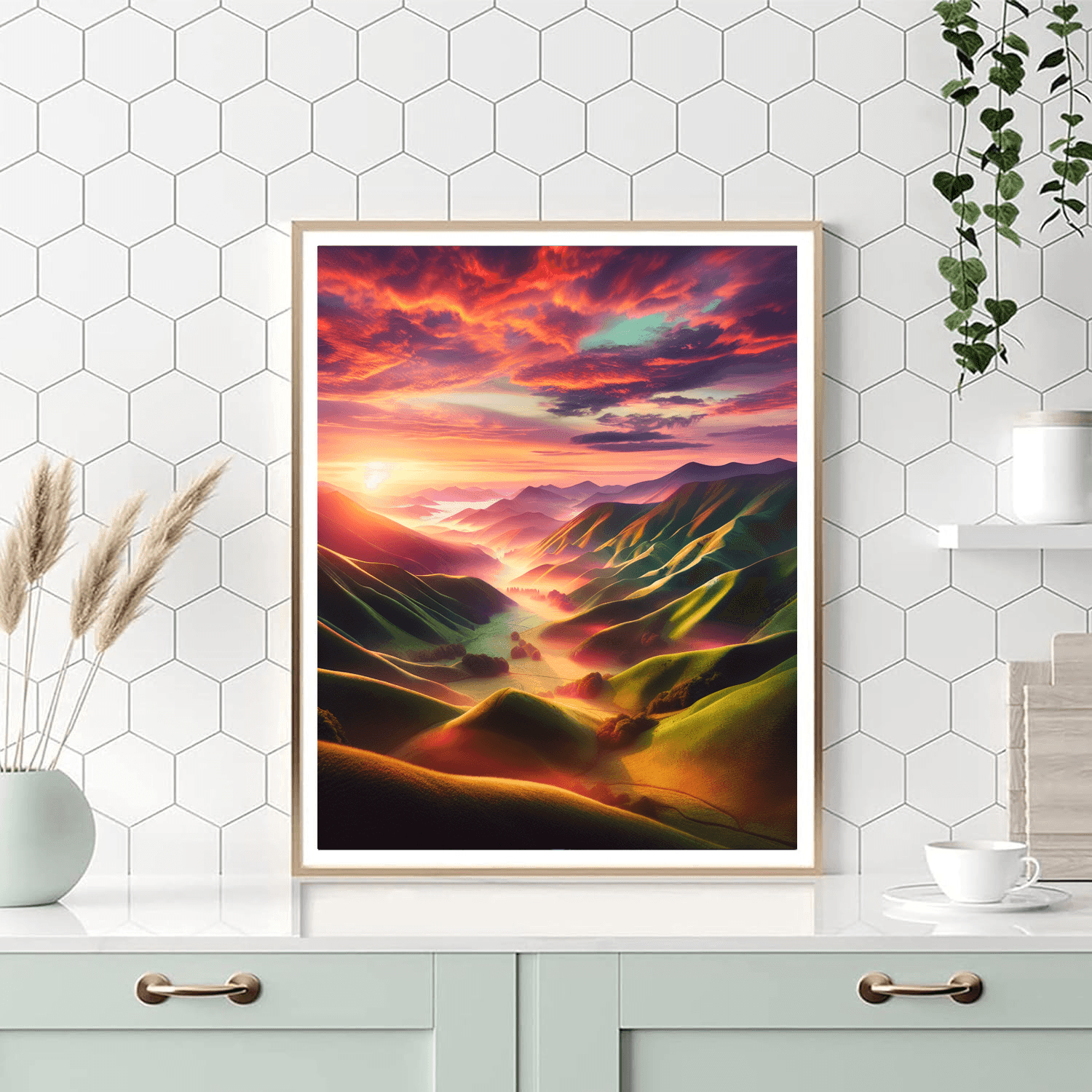 Majestic Valley Sunrise Paint By Numbers