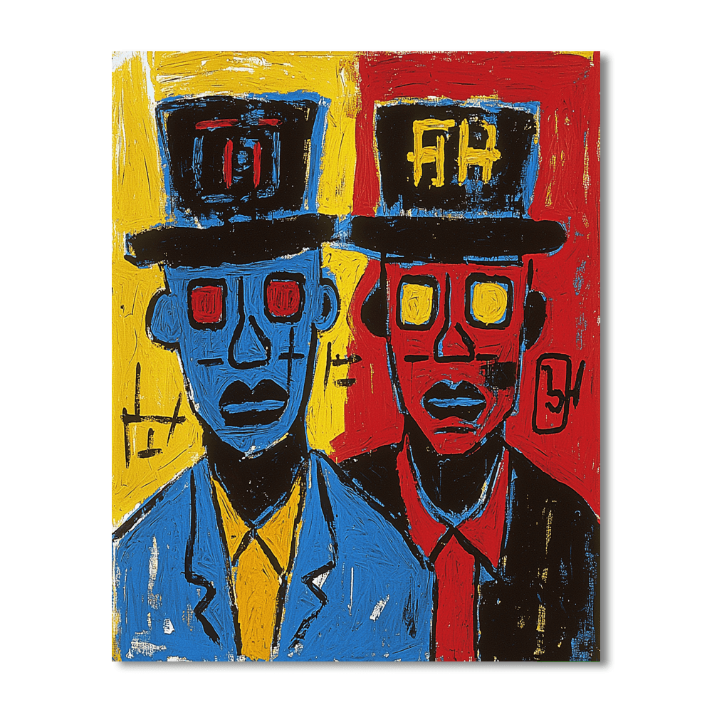 Jean-Michel Basquiat Inspired Basquiat's Urban Melody  Painting By Numbers Kit