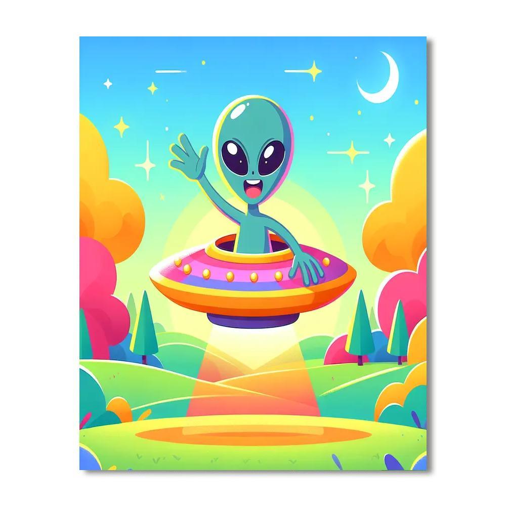 Alien Invasion Adventure Painting By Numbers Kit