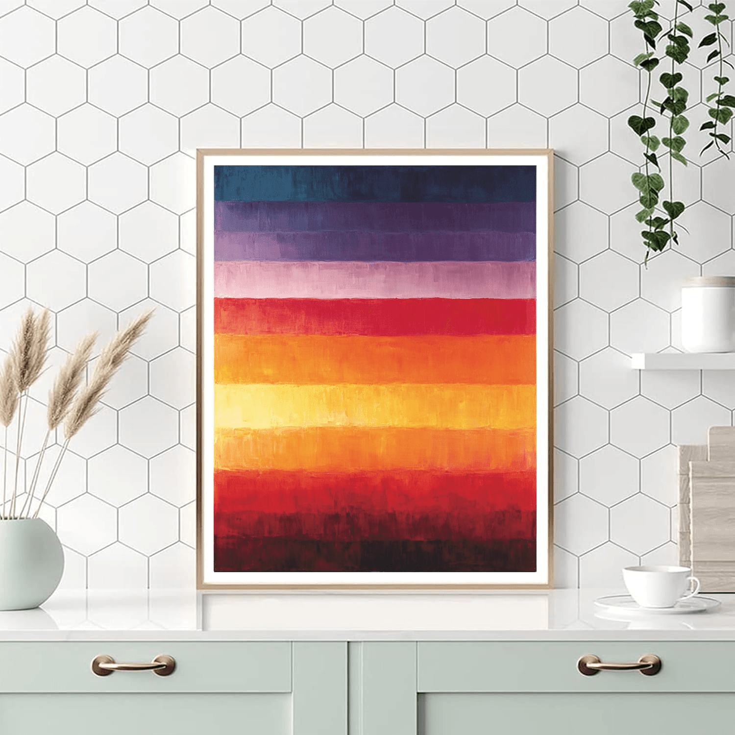 Mark Rothko Inspired Rothko's Sunset Embrace - DIY Painting By Numbers Kit