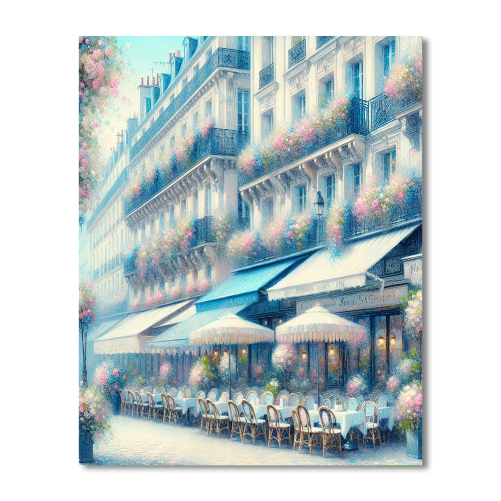 Charming Parisian Streets Number Painting