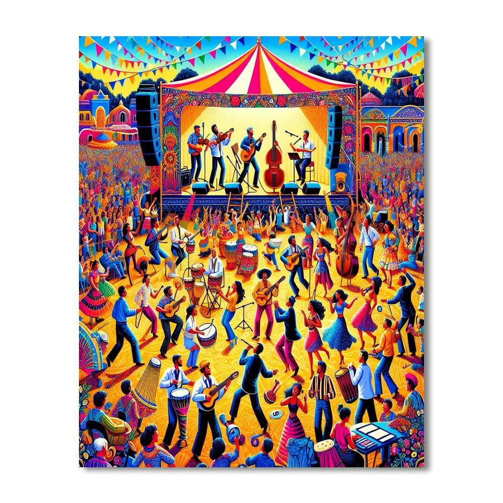 Charming Musical Festival Numbered Painting Kits