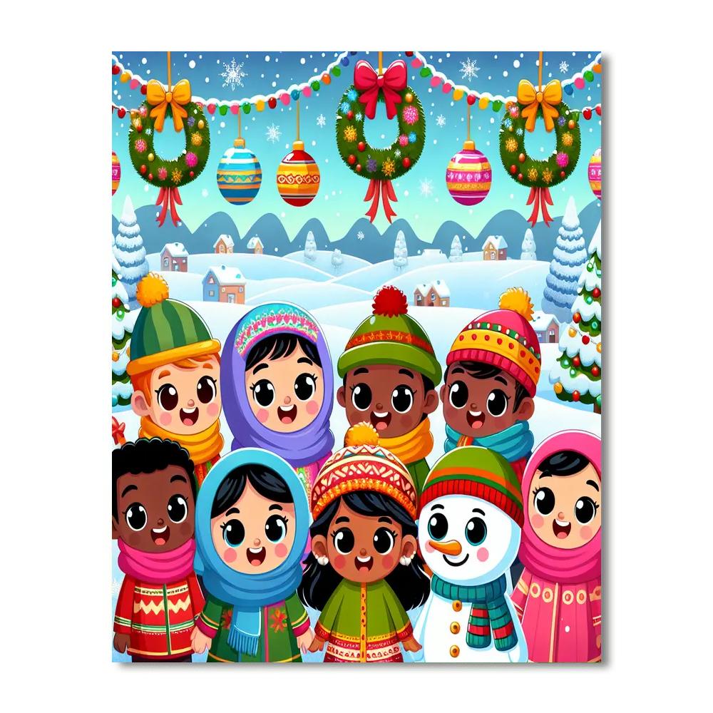 Joyous Holiday Celebration Paint By Numbers Art