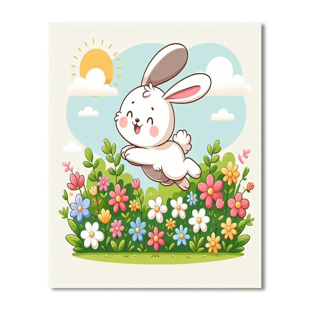 Charming Little Bunny Paint By Numbers Art
