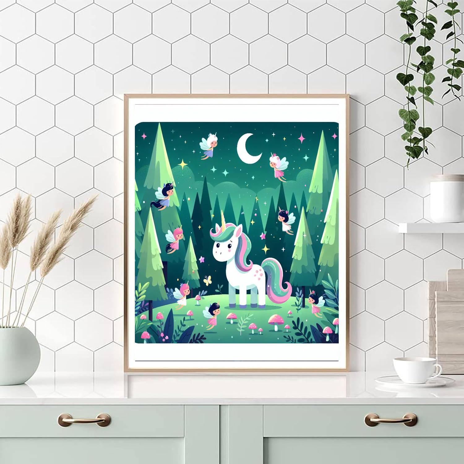 Mythical Forest Adventure: Meet The Creatures Number Painting