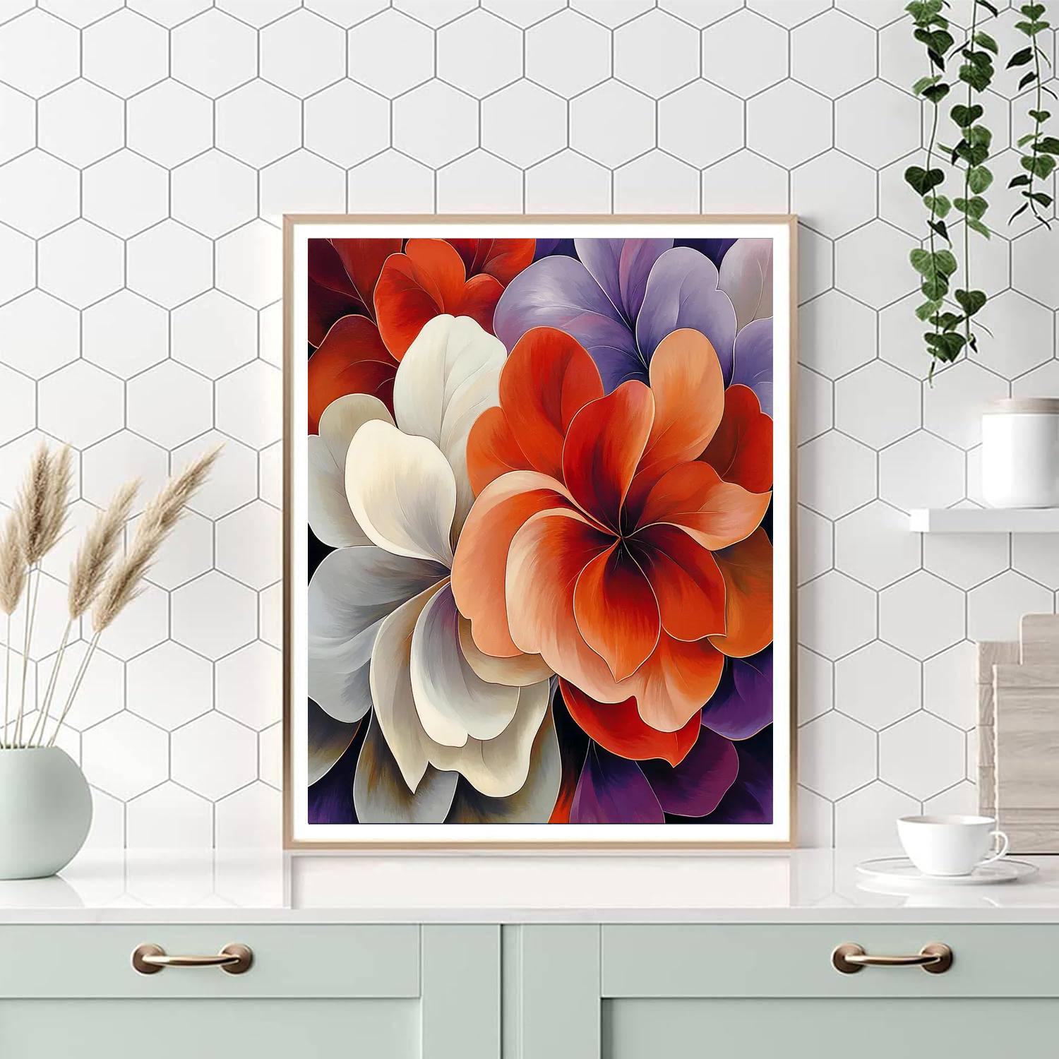Georgia O'Keeffe Inspired Blossoming Whimsy  Paint By Numbers