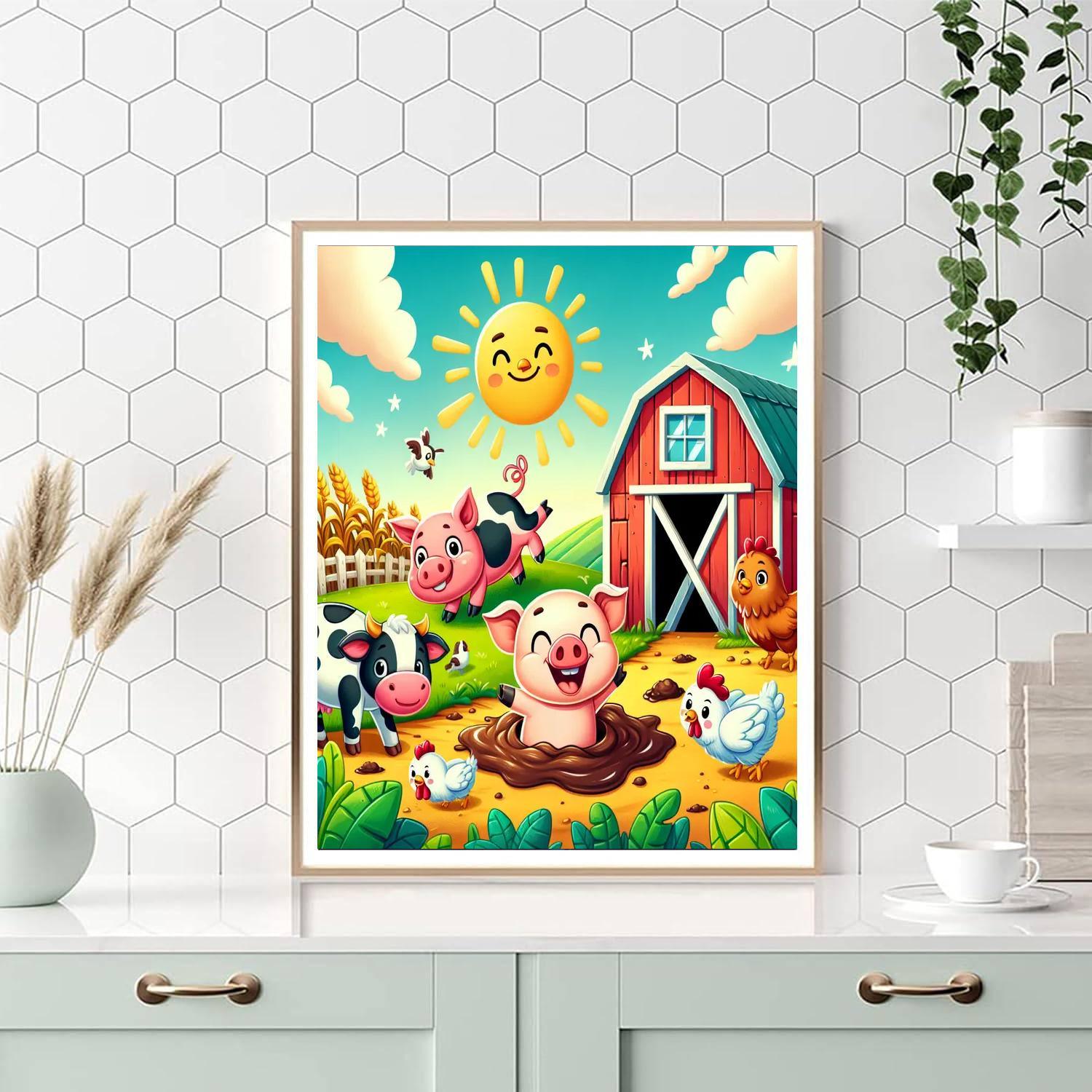 Sunny Farmyard Adventures Paint By Numbers Kits